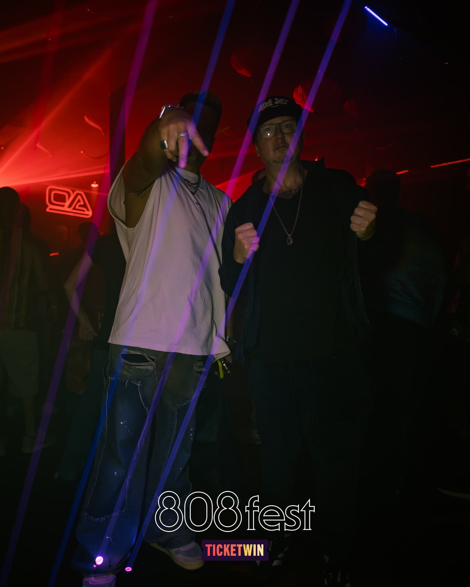 The room under lasers at 808 Fest