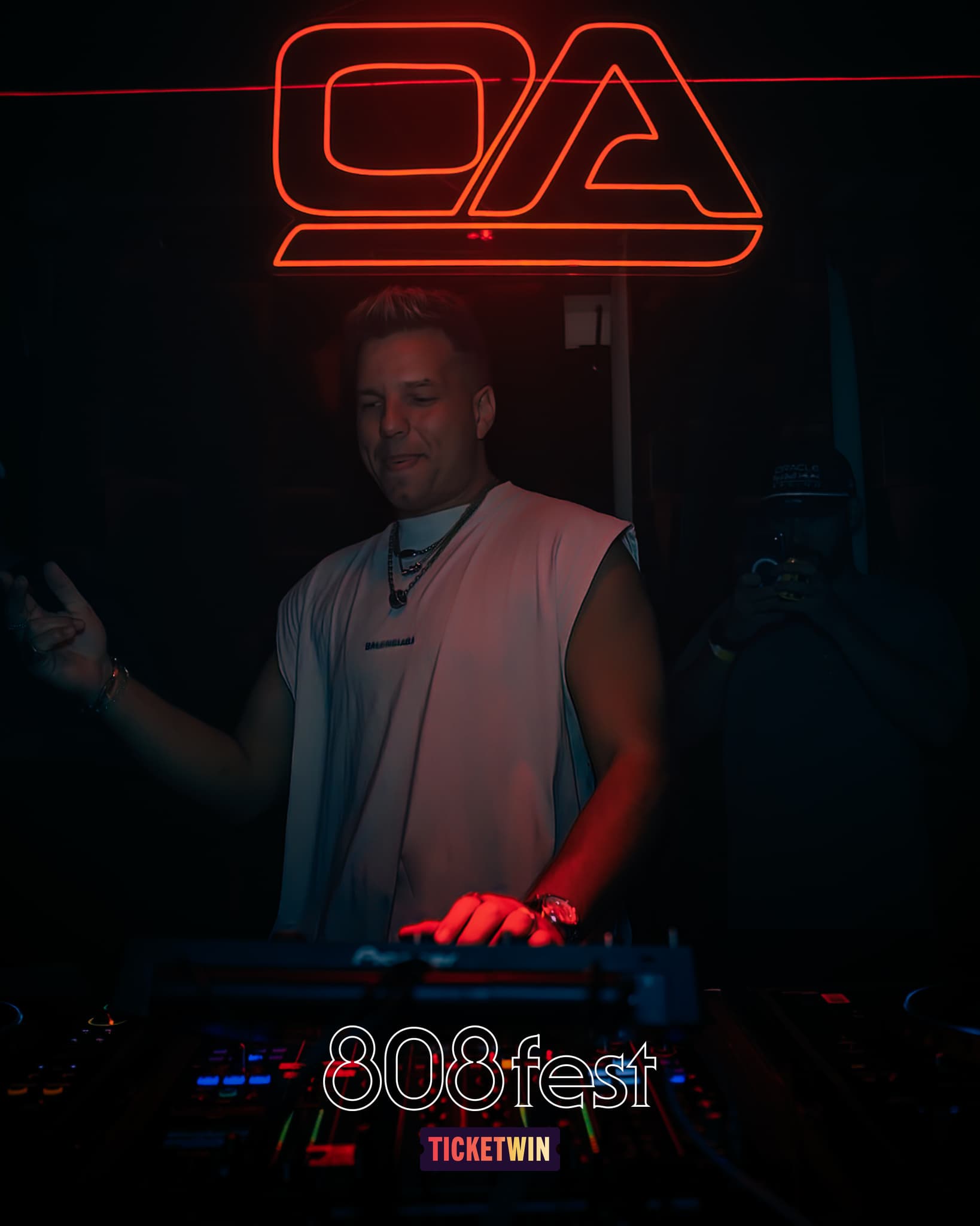 A DJ playing at 808 Fest